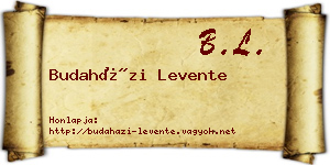 Budaházi Levente névjegykártya