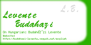 levente budahazi business card